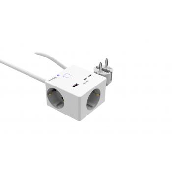 gSocket3 Zigbee with 1.5m cable 3 SK+USB A+2C White