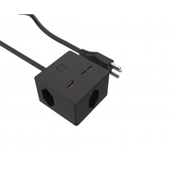 gSocket3 Zigbee with 1.5m cable 3 CH+USB A+2C Black