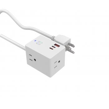 bSocket3 BLE with 1.5m cable 3 USA+USB A+2C white