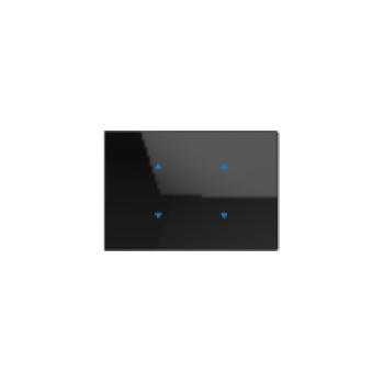 116 Bluetooth Touch Remote Double Shutter Switch Module Black Glass