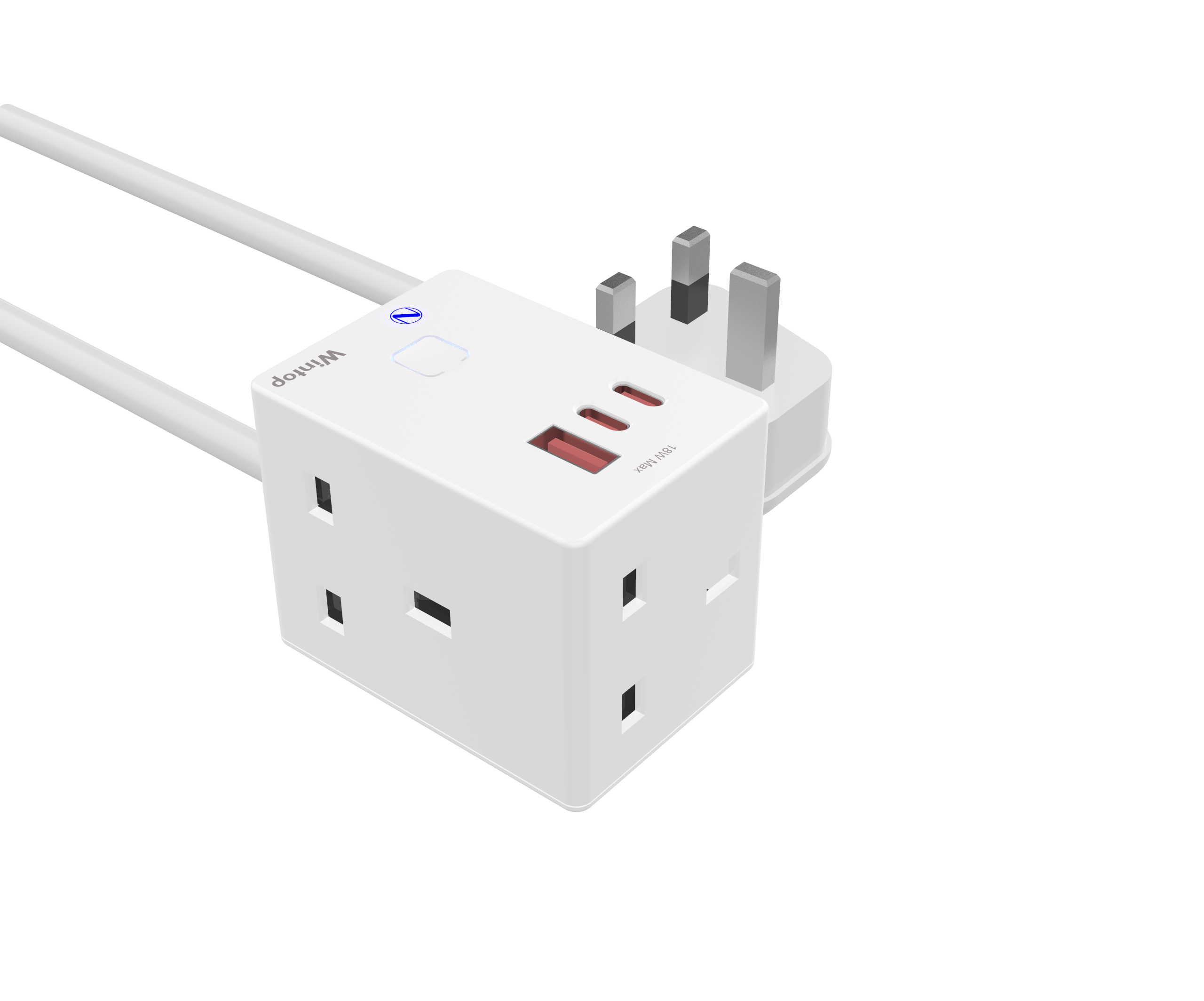 gSocket3 ZigBee with 1.5m cable  3 BS+USB A+2C white