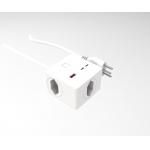 bSocket3 BLE with 1.5m cable 3 BR+USB A+2C white