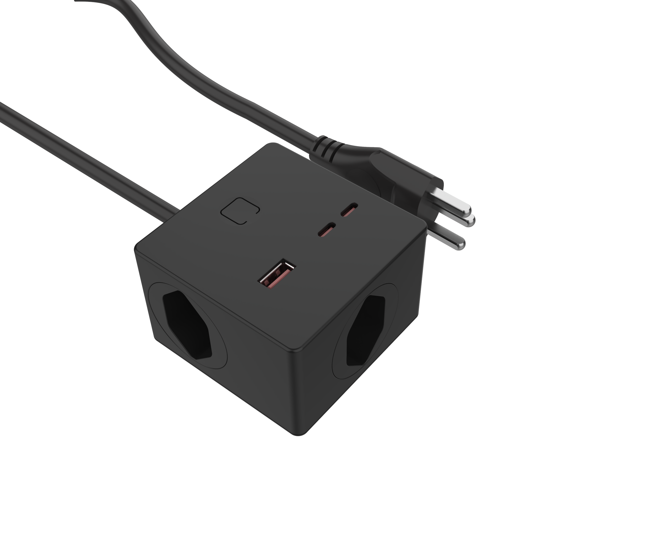 eSocket3 Wifi with 1.5m cable 3 CH+USB A+2C Black
