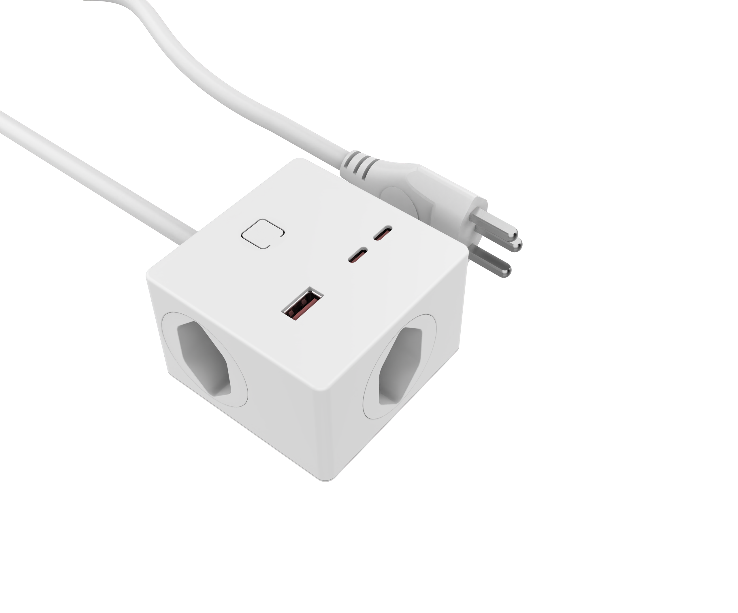 bSocket3 BLE with 1.5m cable 3 CH+USB A+2C white