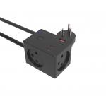 gSocket3 Zigbee with 1.5m cable 3 IL+USB A+2C Black