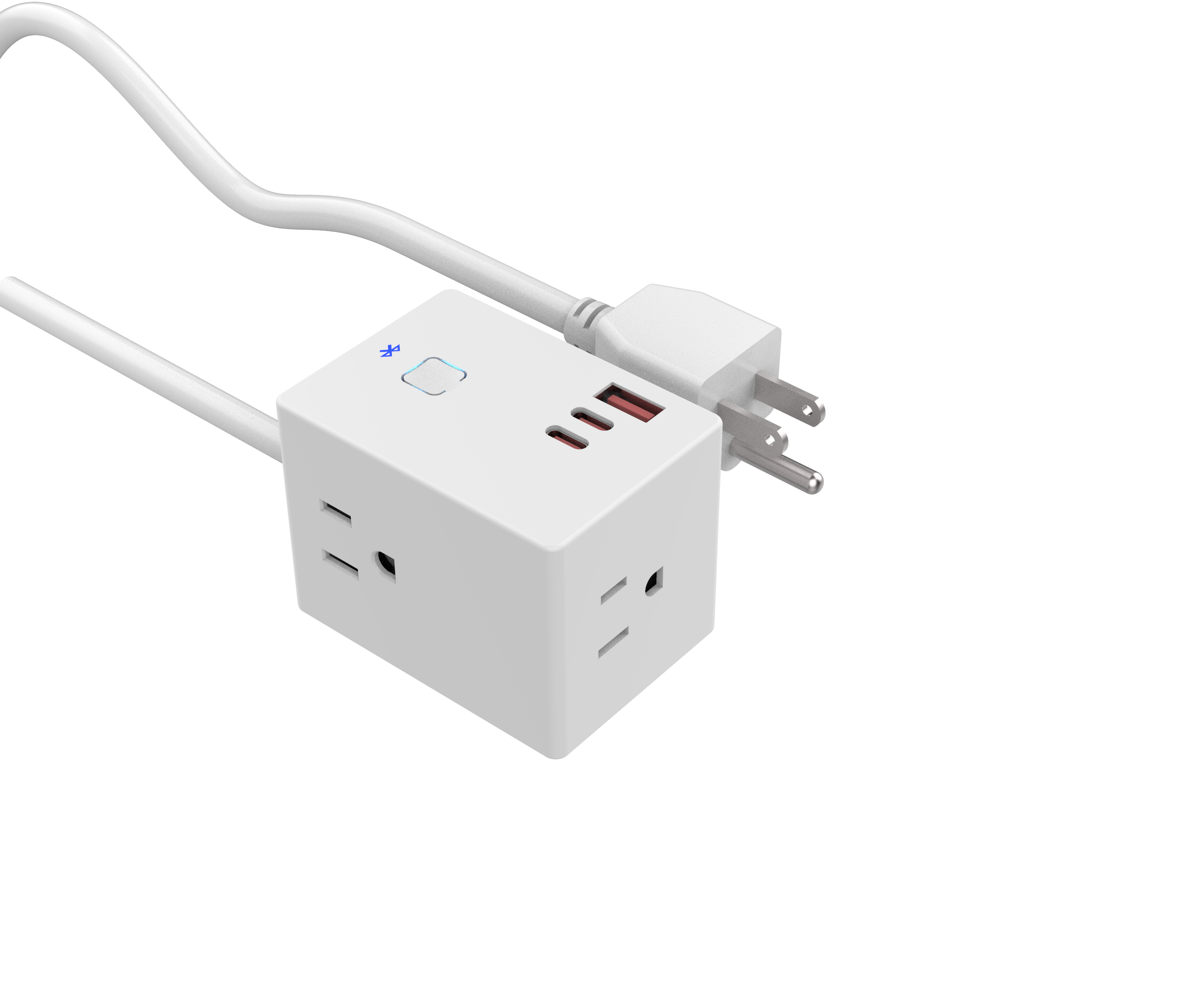 bSocket3 BLE with 1.5m cable 3 USA+USB A+2C white