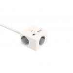 bSocket3 BT with 1.5m cable 3 SK+USB A+2C black