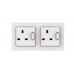 13A DP 2 gang switched socket outlet