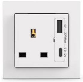 13A socket outlet with USB A+C