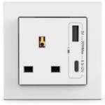 13A socket outlet with USB A+C