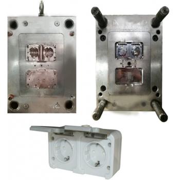 Plastic Injection molding for Double Schuko socket