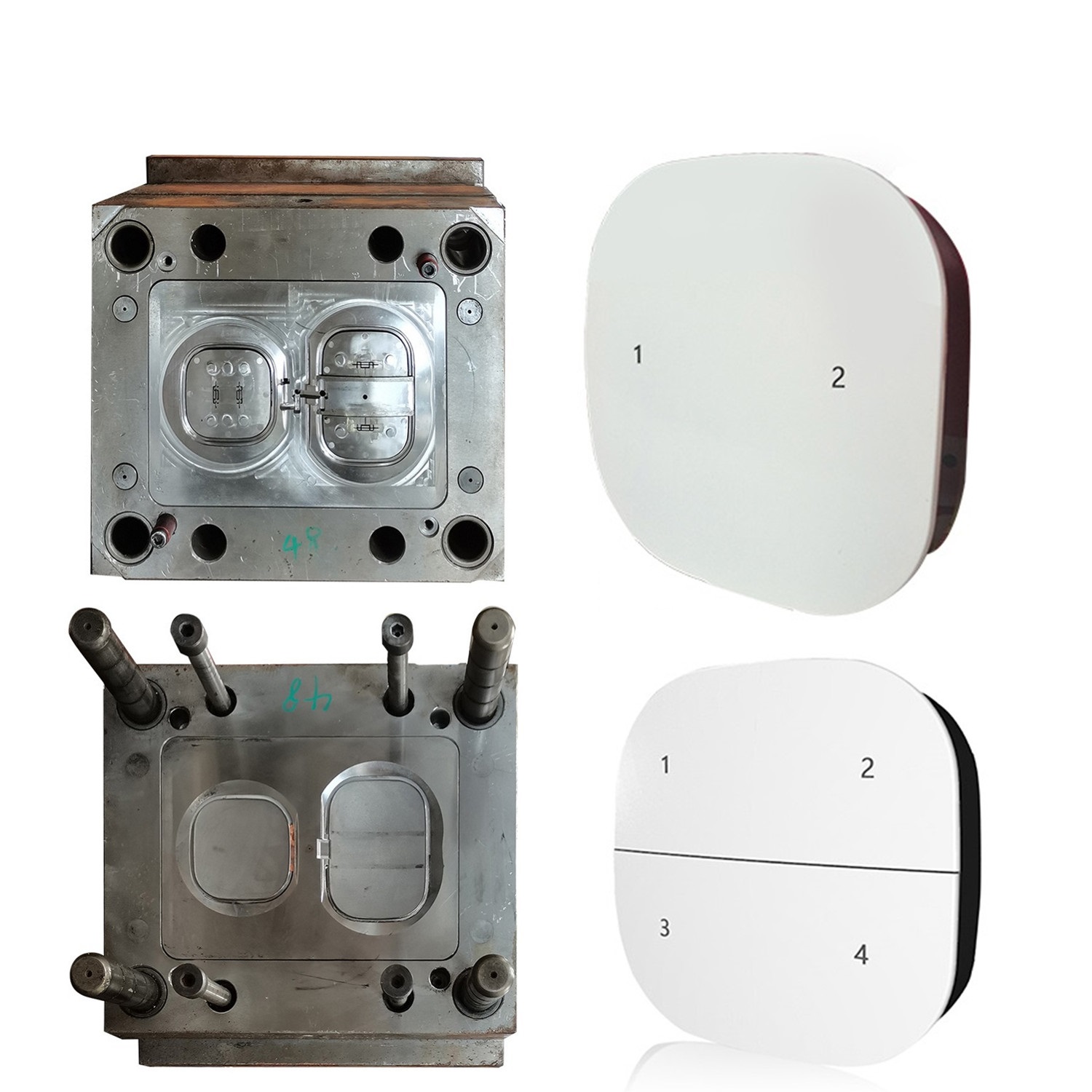 Bi-Injection Overcoating mold for Dual color injetion Low voltage electrical 