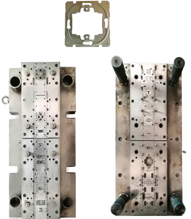 Automatic Riveting Stamping Die with Vibrating Feeding for Switch metal frame