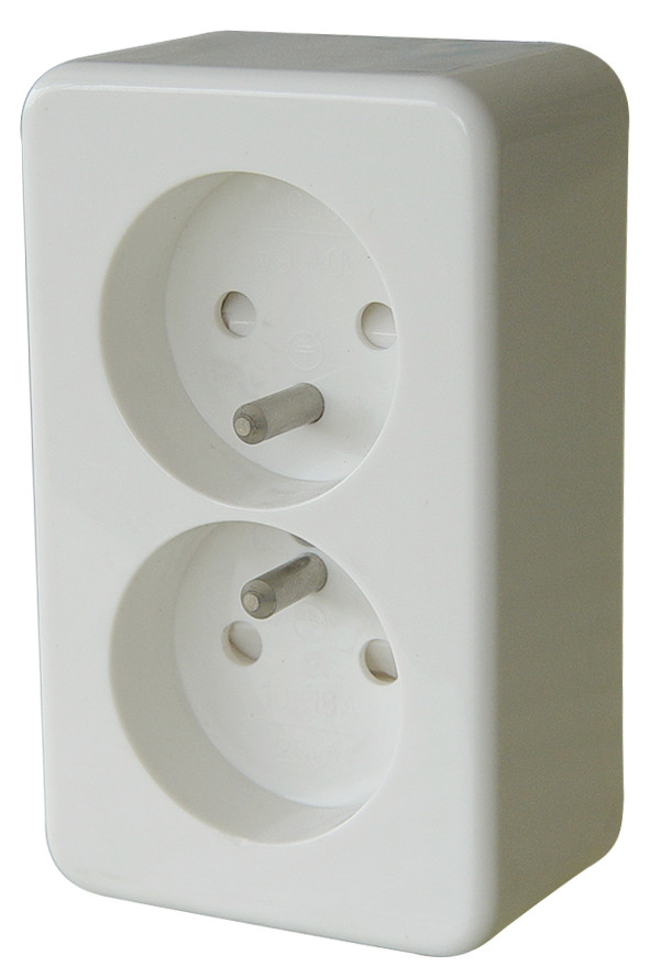 Unique Double French Power Socket with Child Protection