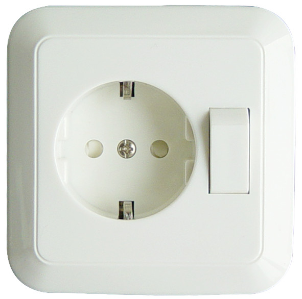 63G Golf Combination Schuko Power Socket with Single Two-way Switch