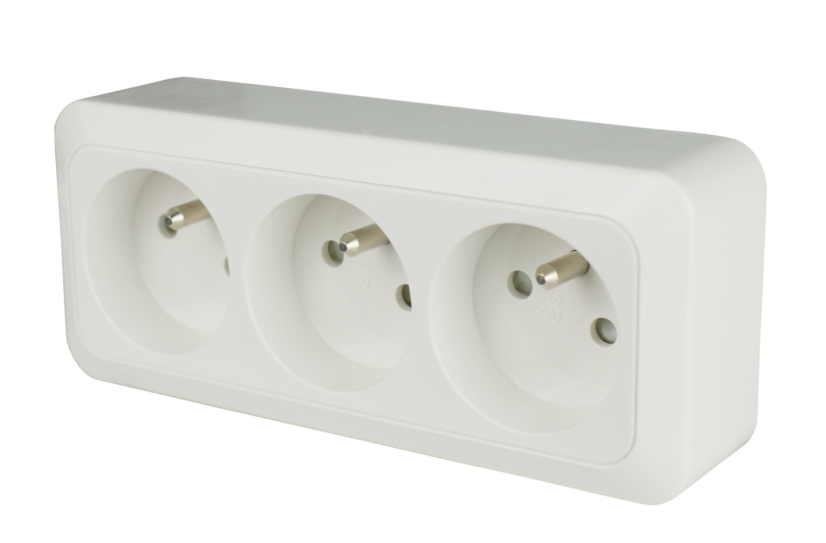 3 Gang French Power Socket-Ultra