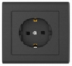55Fm Famous Schuko Socket Anthracite