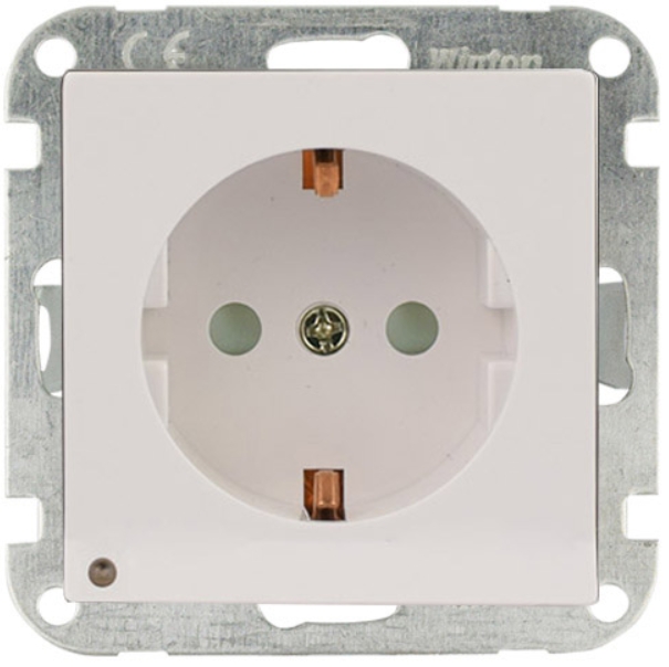 Schuko socket with indicator light